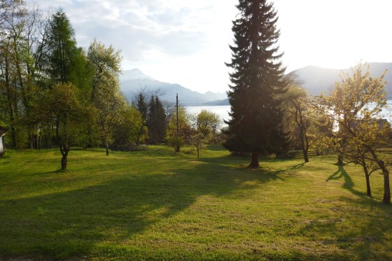 abendstimmung vorm haus am attersee abendstimmung vorm haus am attersee