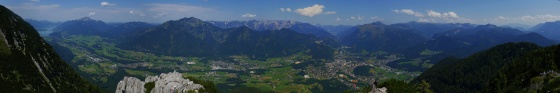 aufstieg panorama katrin klettersteig mit wolfgangsee 