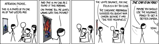Or if you replace your car, we will be happy to set it on fire again so you can take another crack at getting that shot.