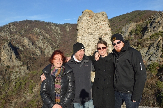 gruppenfoto auf der ruine dürnstein 