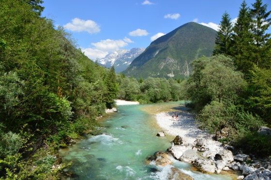 isonzo fluss bei lepena isonzo fluss bei lepena