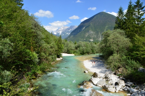 isonzo fluss bei lepena 