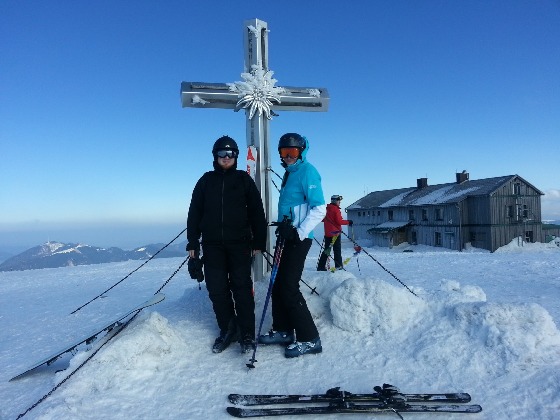 kerstin und ich am stuhleck gipfel 