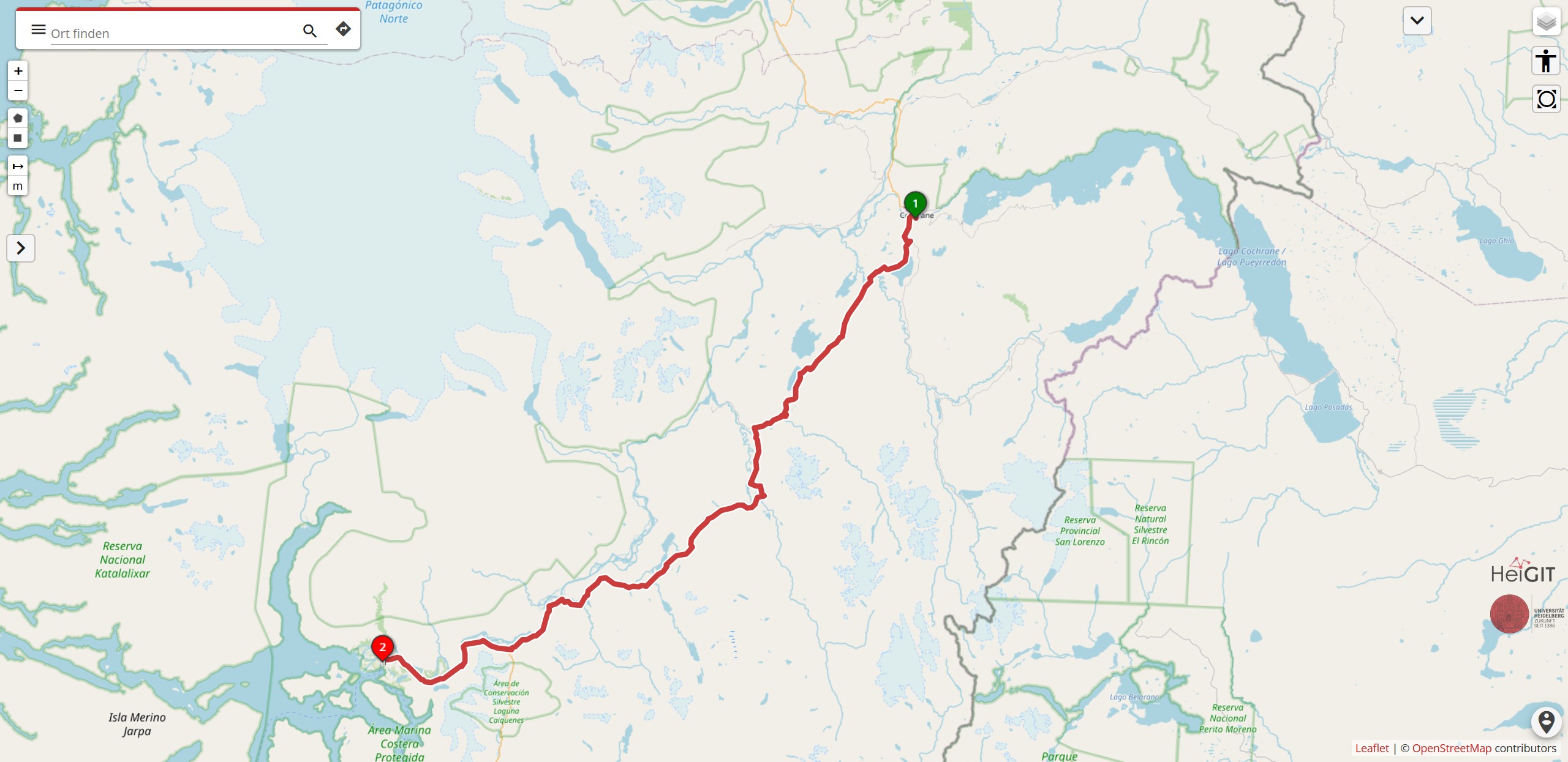 map cochrane tortel 2022-02-20