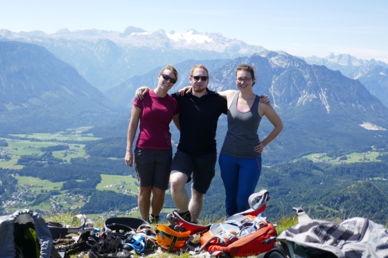 michelle anna und ich am gipfel nach dem sissi steig 